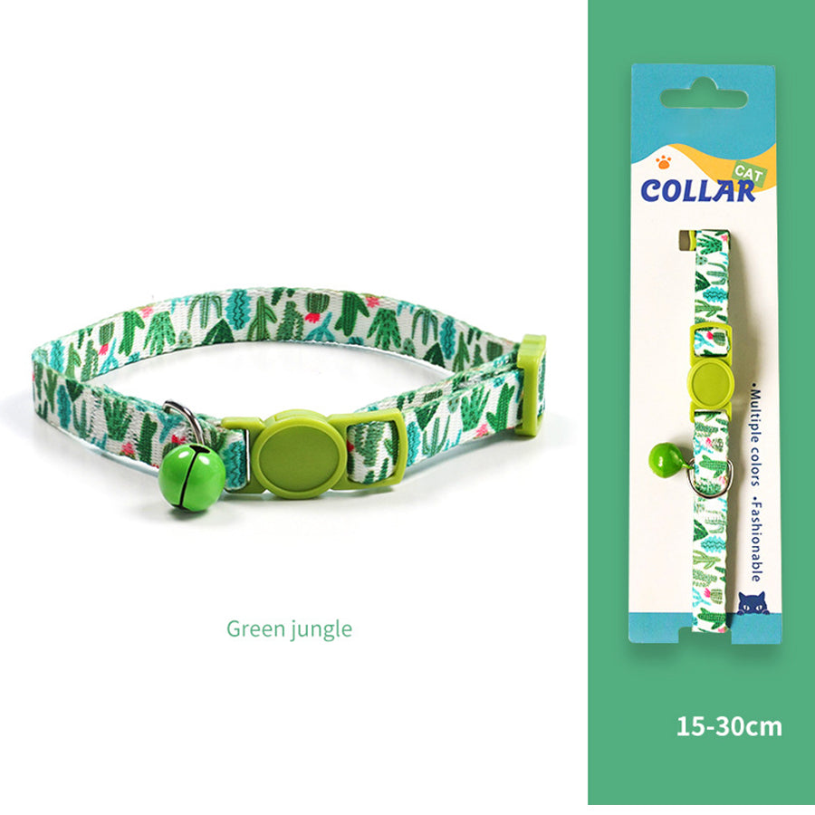 Breakaway Cat Collar with Bell, 10-20cm Adjustable Safety Kitten Collar, Lightweight 10g Cute Printed Cat Collar for Cats