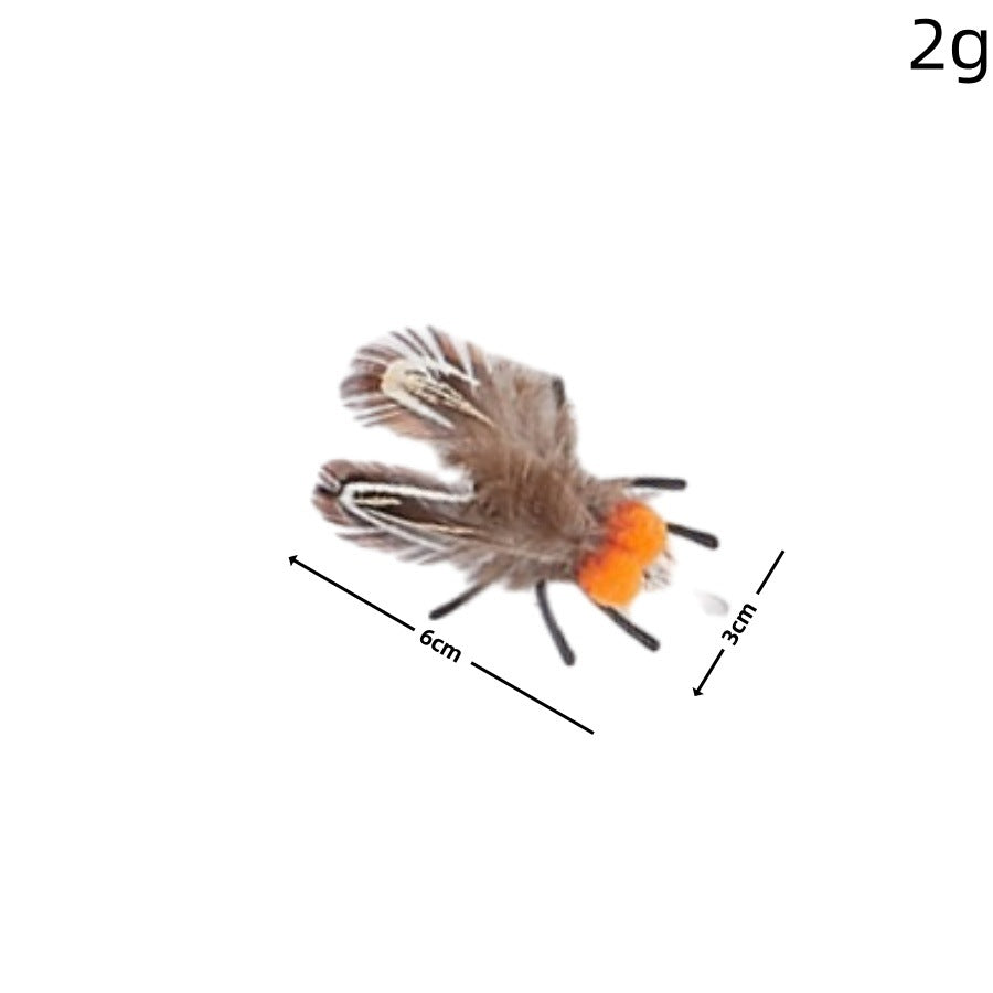 Interactive Feather Cat Teaser Refill Set - Assorted Insect & Bug Replacement Heads for Cat Wand Toys, Interactive Play for Kittens & Adult Cats