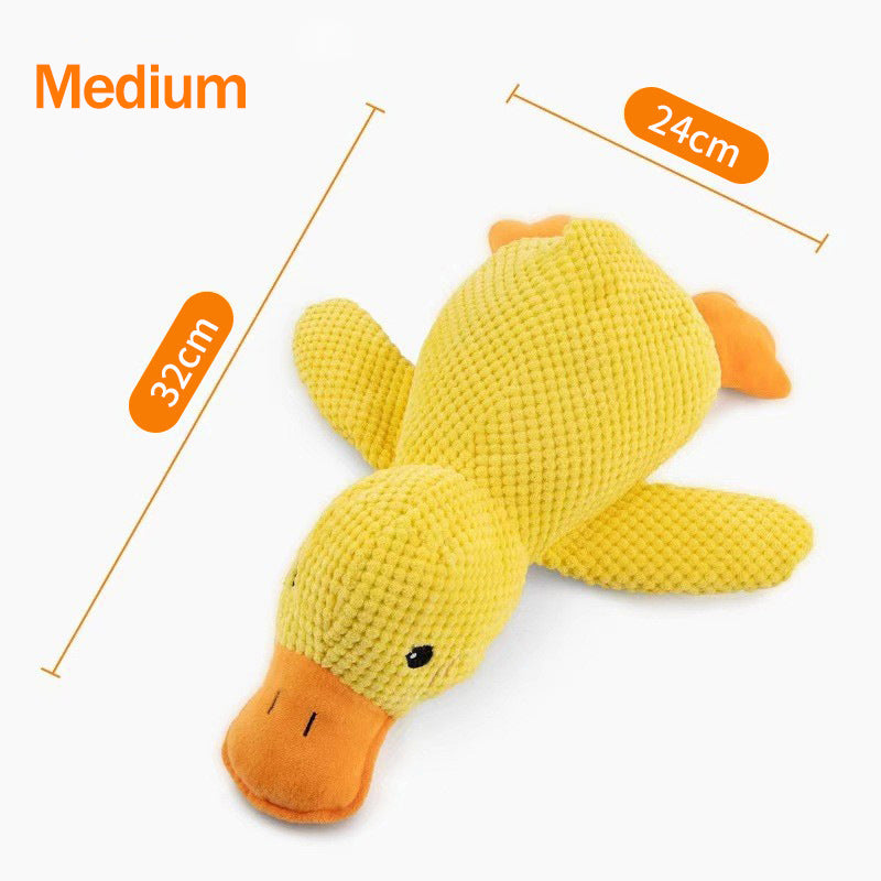 Squeaky Plush Duck Dog Toy, Durable Chew Toy for Small Medium Large Dogs, Interactive Puppy Teething Toy for Boredom & Anxiety Relief