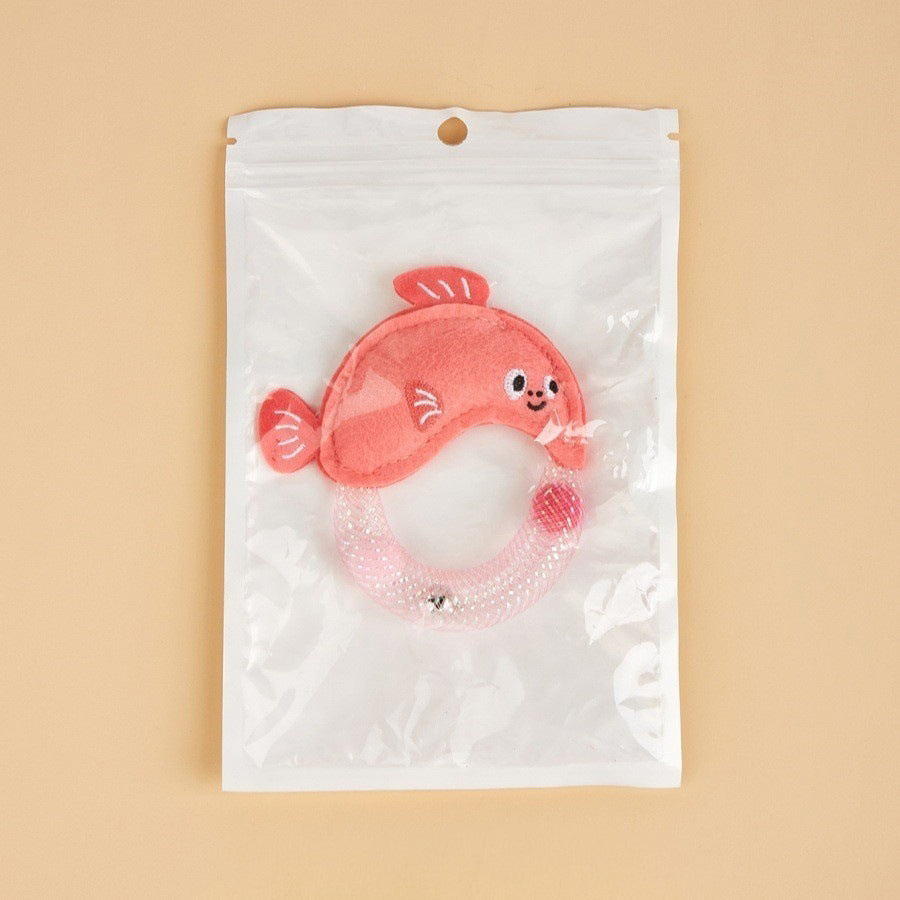 Interactive Cat Toy with Bell & Catnip - Mesh Spring Ring Plush Toy for Kitten Self-Play, Bite & Teeth Cleaning