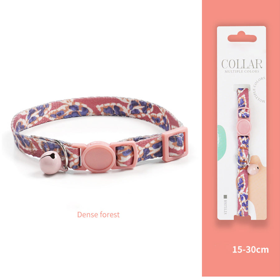 Breakaway Cat Collar with Bell, 10-20cm Adjustable Safety Kitten Collar, Lightweight 10g Cute Printed Cat Collar for Cats