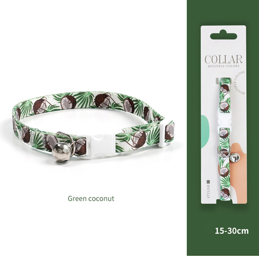 Breakaway Cat Collar with Bell, 10-20cm Adjustable Safety Kitten Collar, Lightweight 10g Cute Printed Cat Collar for Cats
