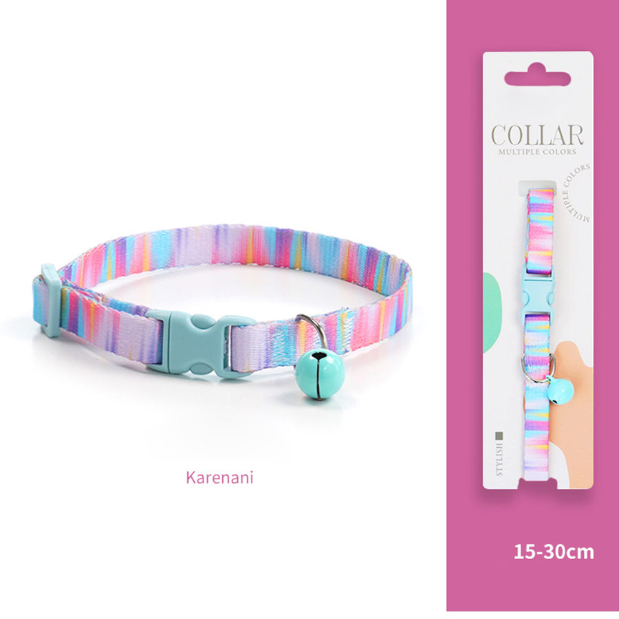 Breakaway Cat Collar with Bell, 10-20cm Adjustable Safety Kitten Collar, Lightweight 10g Cute Printed Cat Collar for Cats