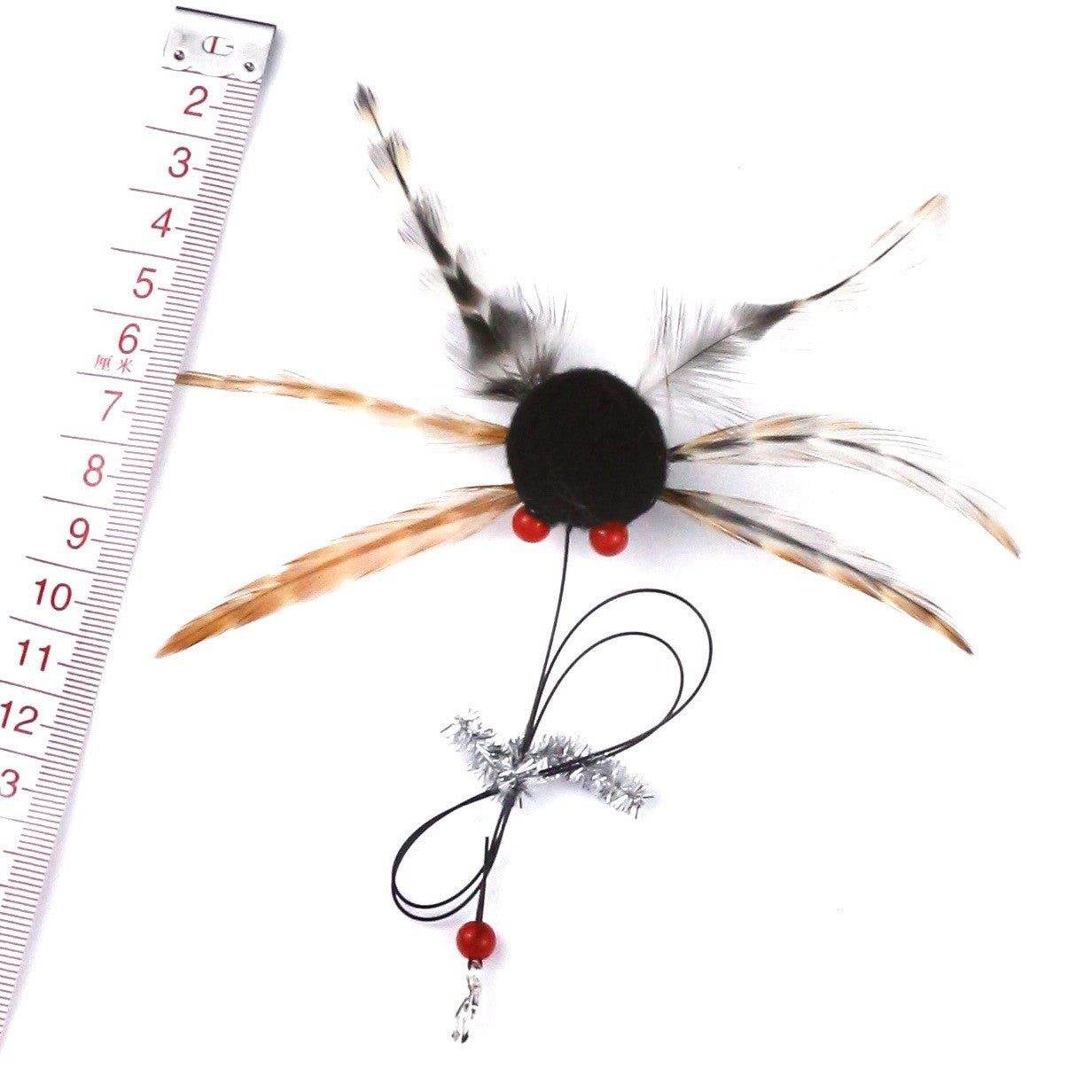 Interactive Feather Cat Teaser Refill Set - Assorted Insect & Bug Replacement Heads for Cat Wand Toys, Interactive Play for Kittens & Adult Cats