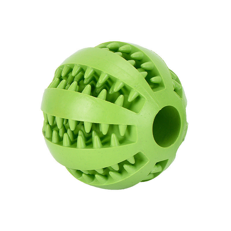 Dog Interactive Puzzle Toy Ball, Rubber Dental Chew Treat Dispenser for Small Medium Large Dogs, Teeth Cleaning Slow Feeder Pet Toy
