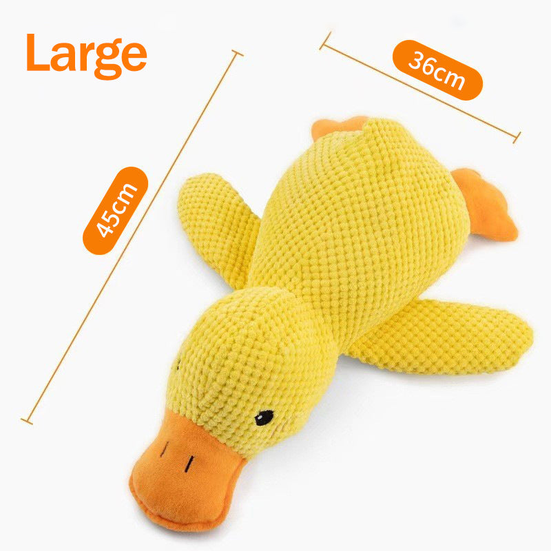 Squeaky Plush Duck Dog Toy, Durable Chew Toy for Small Medium Large Dogs, Interactive Puppy Teething Toy for Boredom & Anxiety Relief