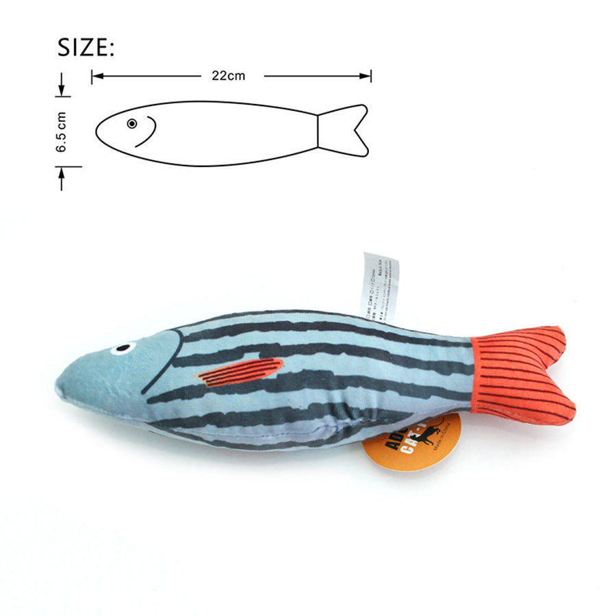 Catnip Fish Toy for Cats, Interactive Plush Kicker Toy with Crinkle Sound, Durable Chew Toy for Boredom Relief & Teeth Cleaning, Washable Simulation Fish Pillow for Indoor Cats Kitten