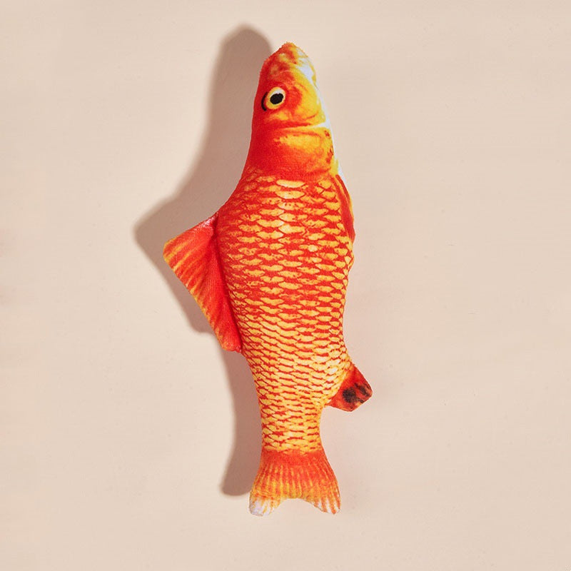 Interactive Cat Fish Toys, Cute Plush Fish Toys for Cats to Play, Bite & Kick
