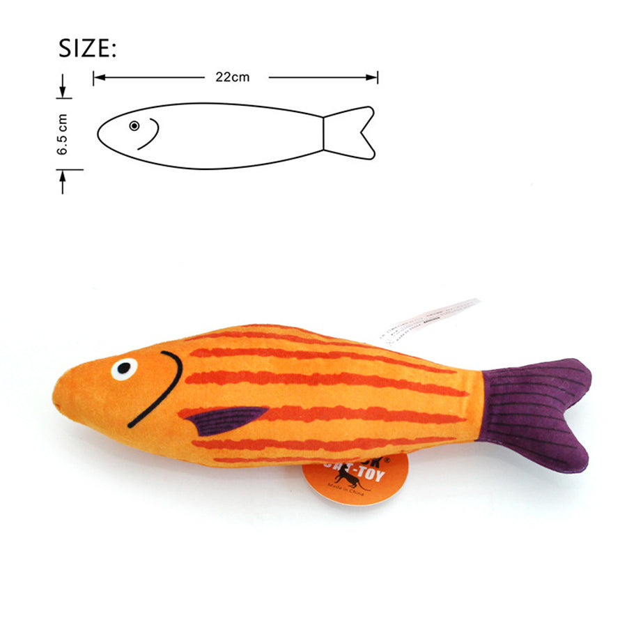 Catnip Fish Toy for Cats, Interactive Plush Kicker Toy with Crinkle Sound, Durable Chew Toy for Boredom Relief & Teeth Cleaning, Washable Simulation Fish Pillow for Indoor Cats Kitten