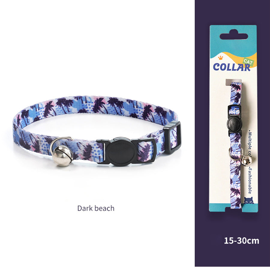 Breakaway Cat Collar with Bell, 10-20cm Adjustable Safety Kitten Collar, Lightweight 10g Cute Printed Cat Collar for Cats
