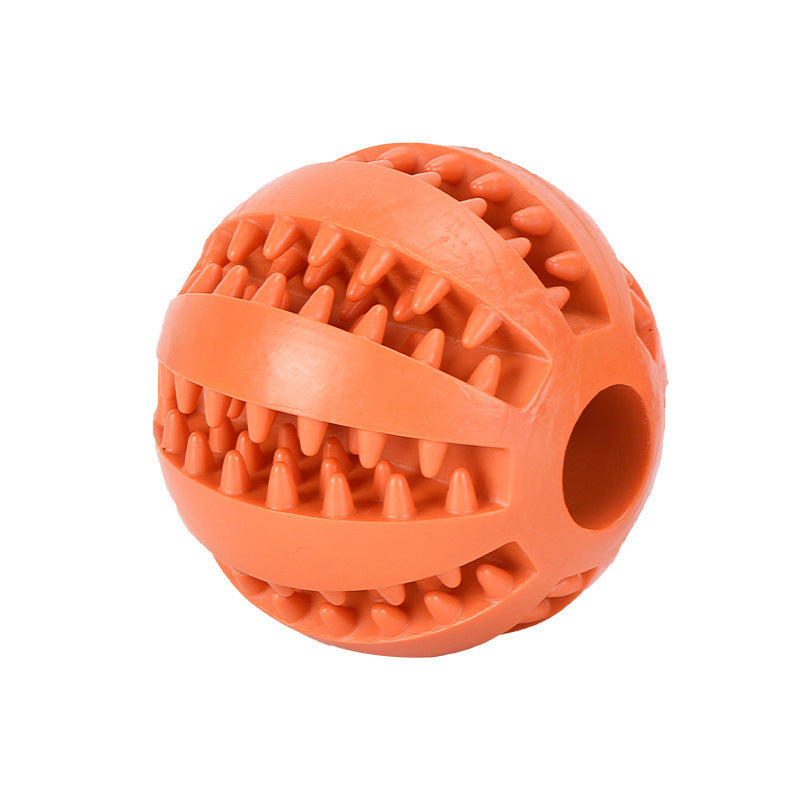 Dog Interactive Puzzle Toy Ball, Rubber Dental Chew Treat Dispenser for Small Medium Large Dogs, Teeth Cleaning Slow Feeder Pet Toy