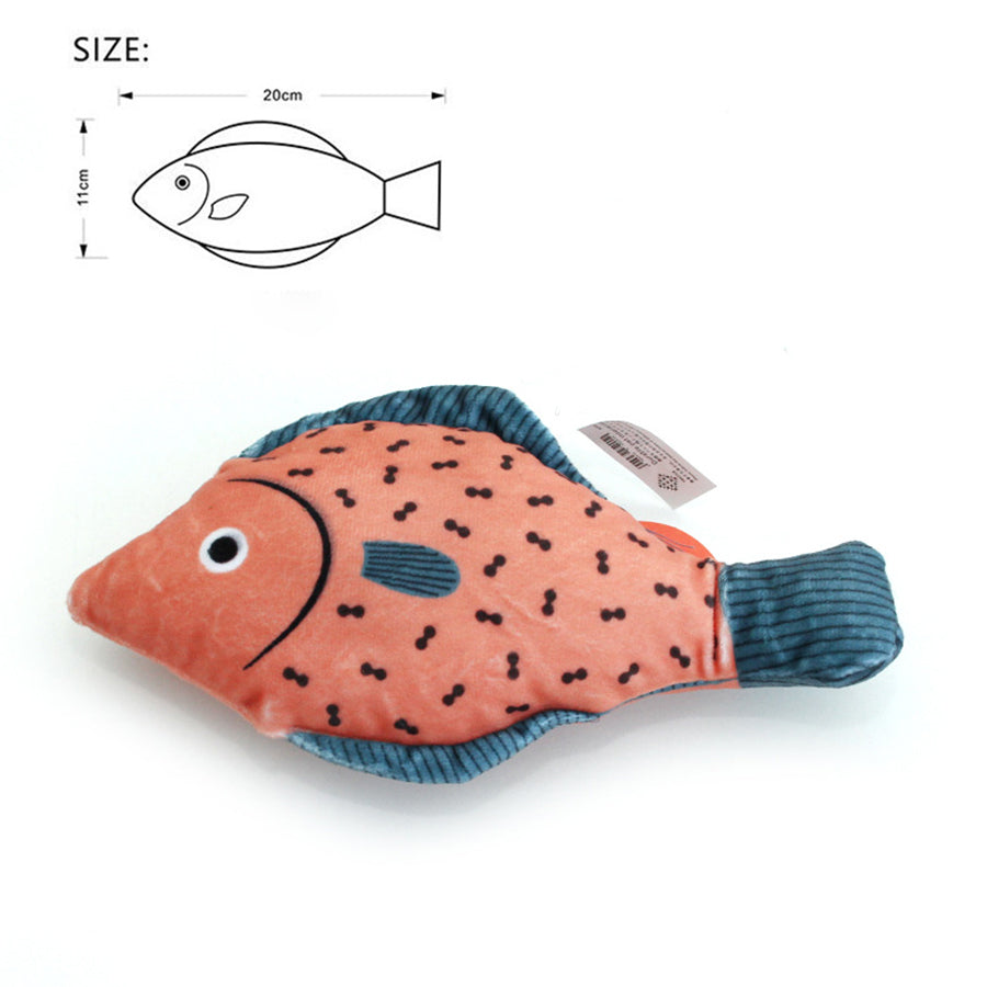 Catnip Fish Toy for Cats, Interactive Plush Kicker Toy with Crinkle Sound, Durable Chew Toy for Boredom Relief & Teeth Cleaning, Washable Simulation Fish Pillow for Indoor Cats Kitten
