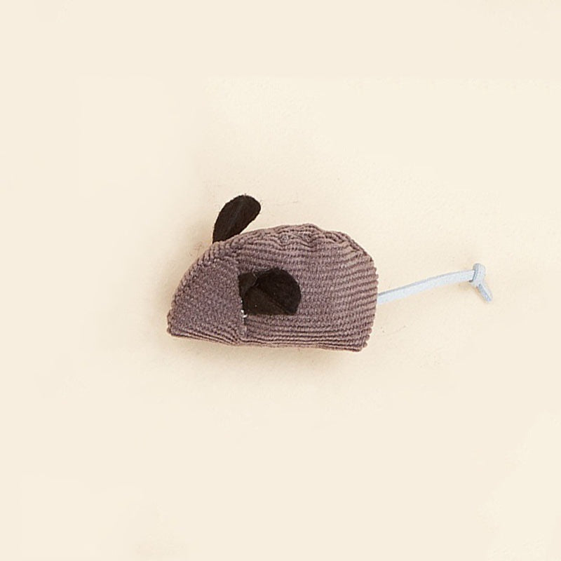 8-Pack Corduroy Catnip Mice Toys, Interactive Plush Mouse Cat Toys for Kitten & Adult Cat, Bite-Resistant Teeth Cleaning Chew Toys for Indoor Cats