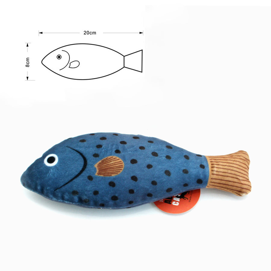 Catnip Fish Toy for Cats, Interactive Plush Kicker Toy with Crinkle Sound, Durable Chew Toy for Boredom Relief & Teeth Cleaning, Washable Simulation Fish Pillow for Indoor Cats Kitten