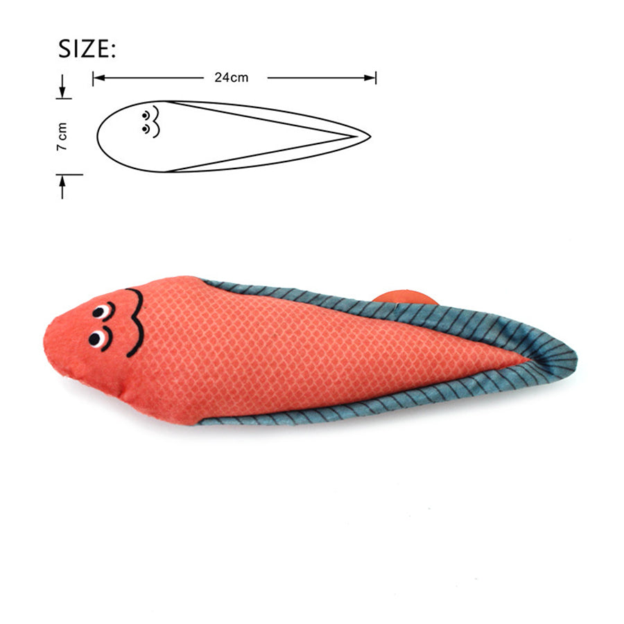 Catnip Fish Toy for Cats, Interactive Plush Kicker Toy with Crinkle Sound, Durable Chew Toy for Boredom Relief & Teeth Cleaning, Washable Simulation Fish Pillow for Indoor Cats Kitten