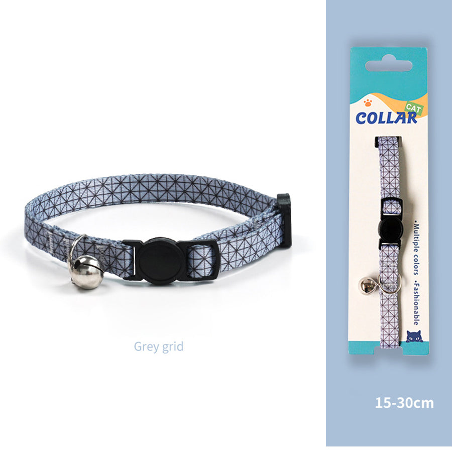 Breakaway Cat Collar with Bell, 10-20cm Adjustable Safety Kitten Collar, Lightweight 10g Cute Printed Cat Collar for Cats
